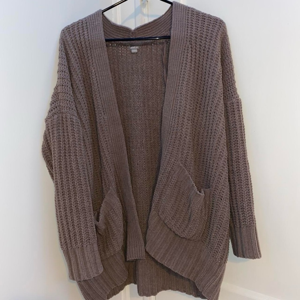 American Eagle Outfitters Taupe Cardigan